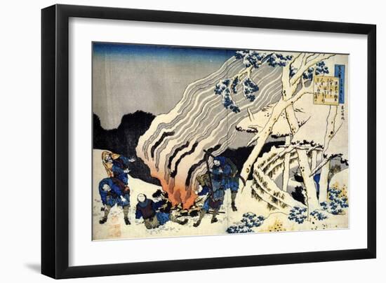 From the Series Hundred Poems by One Hundred Poets: Minamoto No Muneyuki, C1830-Katsushika Hokusai-Framed Giclee Print