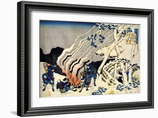 From the Series Hundred Poems by One Hundred Poets: Minamoto No Muneyuki, C1830-Katsushika Hokusai-Framed Giclee Print