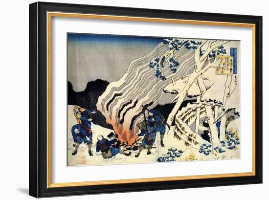 From the Series Hundred Poems by One Hundred Poets: Minamoto No Muneyuki, C1830-Katsushika Hokusai-Framed Giclee Print