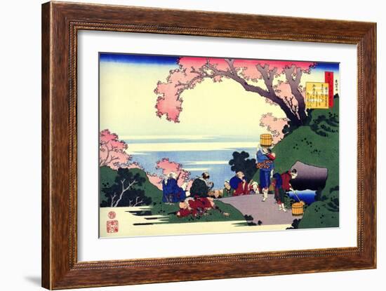 From the Series Hundred Poems by One Hundred Poets: Oe No Masafusa, C1830-Katsushika Hokusai-Framed Giclee Print