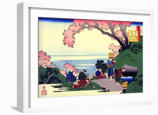 From the Series Hundred Poems by One Hundred Poets: Oe No Masafusa, C1830-Katsushika Hokusai-Framed Giclee Print