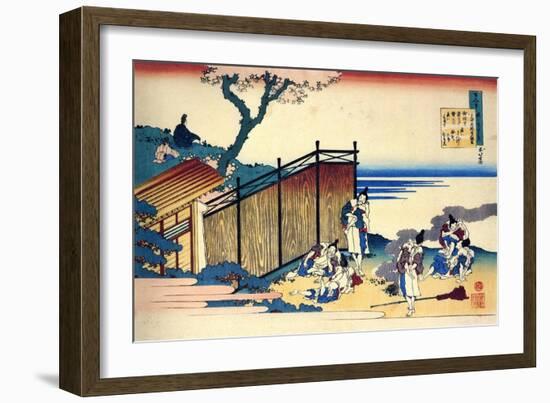 From the Series Hundred Poems by One Hundred Poets: Onakatomi No Yoshinobu, C1830-Katsushika Hokusai-Framed Giclee Print