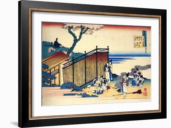 From the Series Hundred Poems by One Hundred Poets: Onakatomi No Yoshinobu, C1830-Katsushika Hokusai-Framed Giclee Print