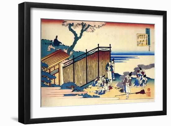 From the Series Hundred Poems by One Hundred Poets: Onakatomi No Yoshinobu, C1830-Katsushika Hokusai-Framed Giclee Print