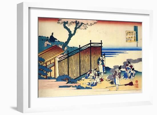 From the Series Hundred Poems by One Hundred Poets: Onakatomi No Yoshinobu, C1830-Katsushika Hokusai-Framed Giclee Print