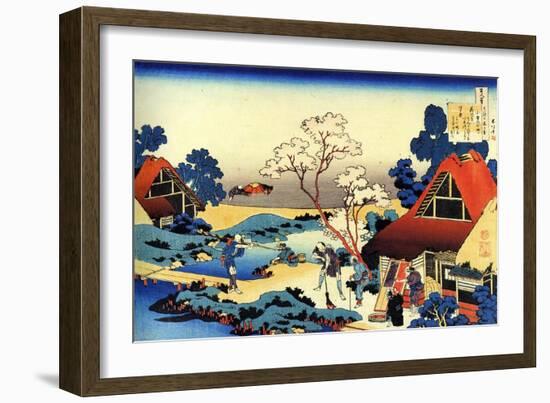 From the Series Hundred Poems by One Hundred Poets: Ono No Komachi, C1830-Katsushika Hokusai-Framed Giclee Print