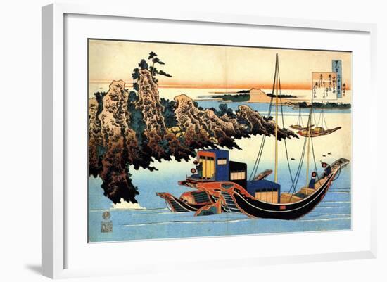 From the Series Hundred Poems by One Hundred Poets: Otomo No Yakamochi, C1830-Katsushika Hokusai-Framed Giclee Print