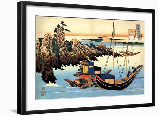 From the Series Hundred Poems by One Hundred Poets: Otomo No Yakamochi, C1830-Katsushika Hokusai-Framed Giclee Print