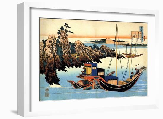 From the Series Hundred Poems by One Hundred Poets: Otomo No Yakamochi, C1830-Katsushika Hokusai-Framed Giclee Print