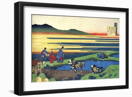 From the Series Hundred Poems by One Hundred Poets: Sanji Hitoshi, C1830-Katsushika Hokusai-Framed Giclee Print