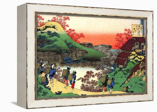 From the Series Hundred Poems by One Hundred Poets: Sarumaru Dayu, C1830-Katsushika Hokusai-Framed Premier Image Canvas