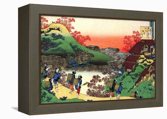 From the Series Hundred Poems by One Hundred Poets: Sarumaru Dayu, C1830-Katsushika Hokusai-Framed Premier Image Canvas