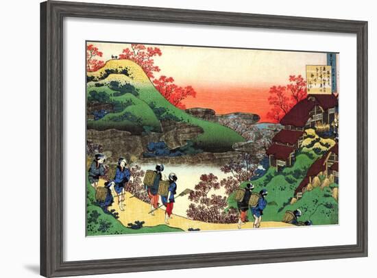 From the Series Hundred Poems by One Hundred Poets: Sarumaru Dayu, C1830-Katsushika Hokusai-Framed Giclee Print