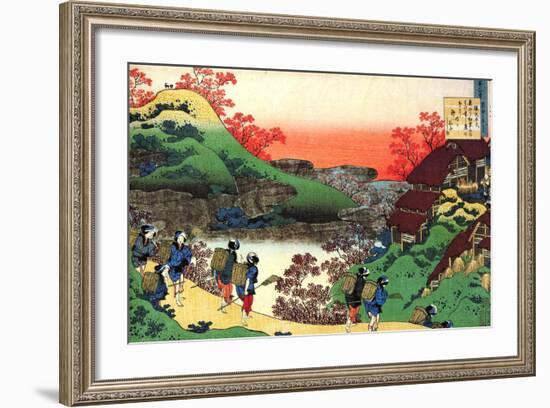 From the Series Hundred Poems by One Hundred Poets: Sarumaru Dayu, C1830-Katsushika Hokusai-Framed Giclee Print