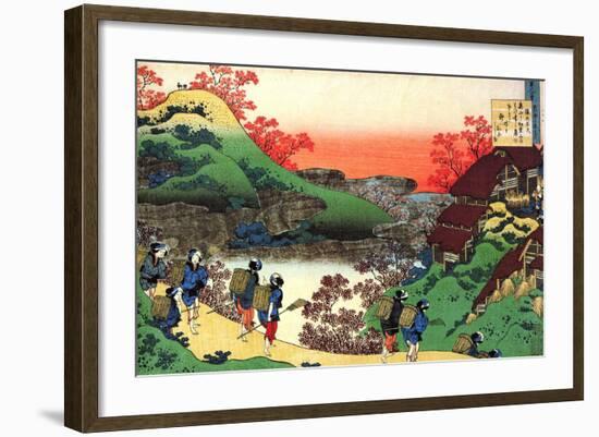 From the Series Hundred Poems by One Hundred Poets: Sarumaru Dayu, C1830-Katsushika Hokusai-Framed Giclee Print