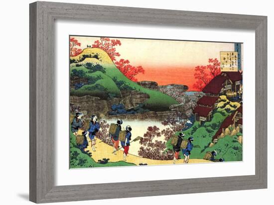 From the Series Hundred Poems by One Hundred Poets: Sarumaru Dayu, C1830-Katsushika Hokusai-Framed Giclee Print