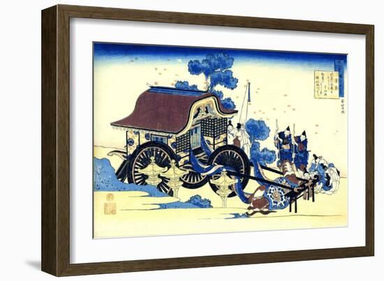 From the Series Hundred Poems by One Hundred Poets: Sugawara No Michizane, C1830-Katsushika Hokusai-Framed Giclee Print