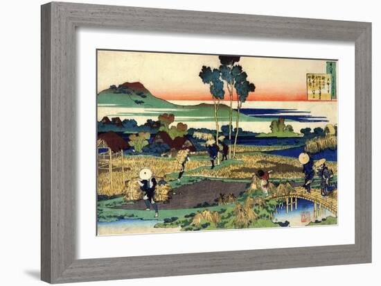 From the Series Hundred Poems by One Hundred Poets: Tenchi Tenno, C1830-Katsushika Hokusai-Framed Giclee Print