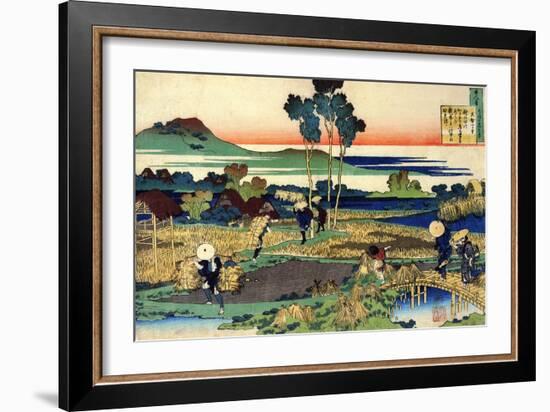 From the Series Hundred Poems by One Hundred Poets: Tenchi Tenno, C1830-Katsushika Hokusai-Framed Giclee Print