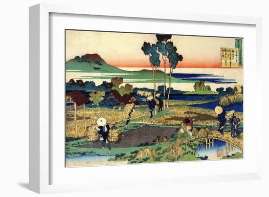 From the Series Hundred Poems by One Hundred Poets: Tenchi Tenno, C1830-Katsushika Hokusai-Framed Giclee Print