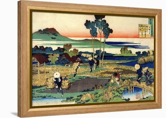 From the Series Hundred Poems by One Hundred Poets: Tenchi Tenno, C1830-Katsushika Hokusai-Framed Premier Image Canvas