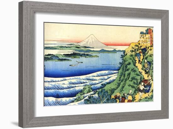 From the Series Hundred Poems by One Hundred Poets: Yamabe No Akahito, C1830-Katsushika Hokusai-Framed Giclee Print