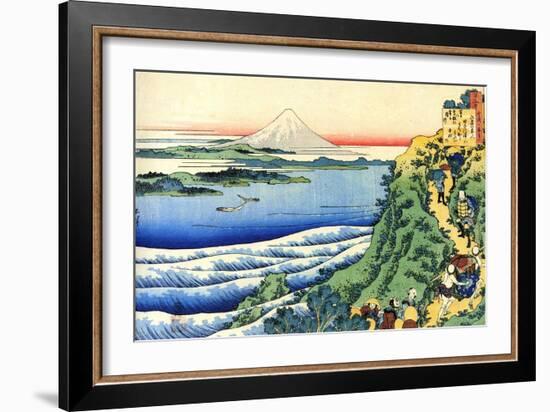 From the Series Hundred Poems by One Hundred Poets: Yamabe No Akahito, C1830-Katsushika Hokusai-Framed Giclee Print