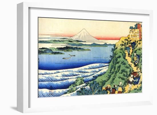 From the Series Hundred Poems by One Hundred Poets: Yamabe No Akahito, C1830-Katsushika Hokusai-Framed Giclee Print