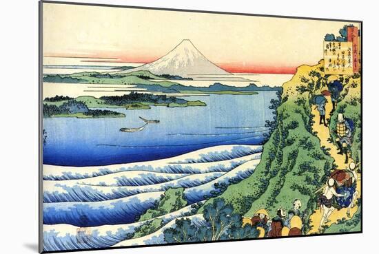 From the Series Hundred Poems by One Hundred Poets: Yamabe No Akahito, C1830-Katsushika Hokusai-Mounted Giclee Print