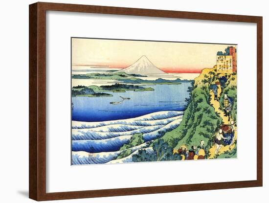 From the Series Hundred Poems by One Hundred Poets: Yamabe No Akahito, C1830-Katsushika Hokusai-Framed Giclee Print