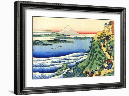 From the Series Hundred Poems by One Hundred Poets: Yamabe No Akahito, C1830-Katsushika Hokusai-Framed Giclee Print