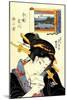 From the Series the Beauties of Tokaido, 1830-1835-Keisai Eisen-Mounted Giclee Print
