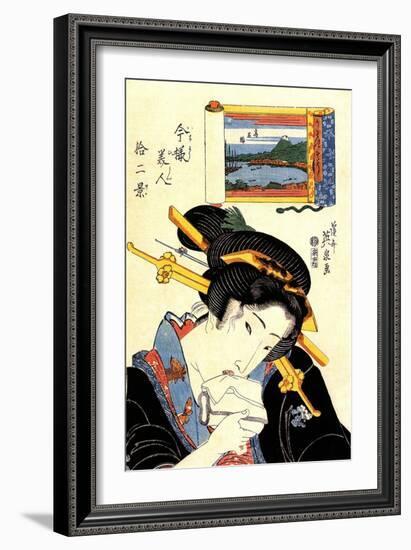 From the Series the Beauties of Tokaido, 1830-1835-Keisai Eisen-Framed Giclee Print