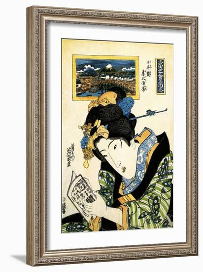 From the Series the Beauties of Tokaido, 1830-1835-Keisai Eisen-Framed Giclee Print