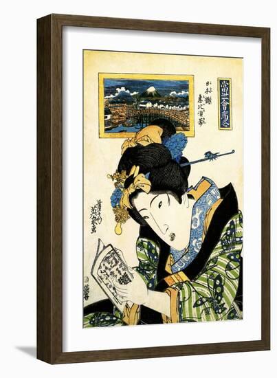 From the Series the Beauties of Tokaido, 1830-1835-Keisai Eisen-Framed Giclee Print