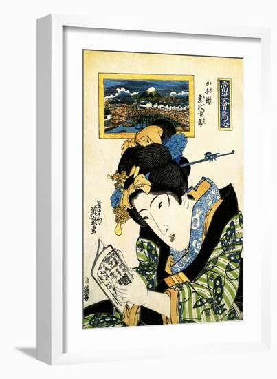 From the Series the Beauties of Tokaido, 1830-1835-Keisai Eisen-Framed Giclee Print