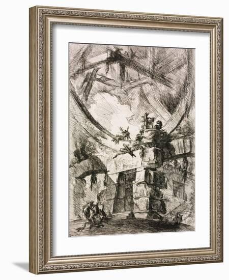 From the Series the Imaginary Prisons (Le Carceri D'Invenzion)-Giovanni Battista Piranesi-Framed Giclee Print