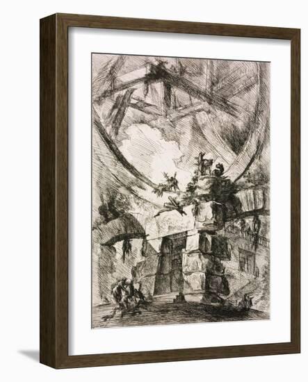 From the Series the Imaginary Prisons (Le Carceri D'Invenzion)-Giovanni Battista Piranesi-Framed Giclee Print