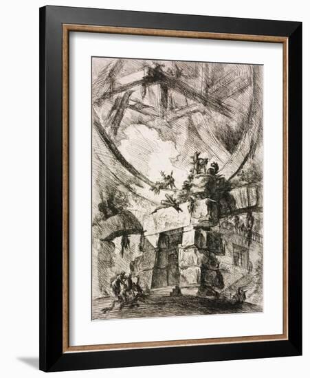 From the Series the Imaginary Prisons (Le Carceri D'Invenzion)-Giovanni Battista Piranesi-Framed Giclee Print