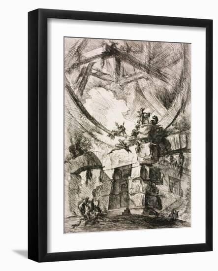 From the Series the Imaginary Prisons (Le Carceri D'Invenzion)-Giovanni Battista Piranesi-Framed Giclee Print