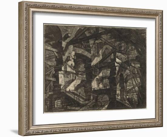 From the Series the Imaginary Prisons (Le Carceri D'invenzione) Par Piranesi, Giovanni Battista (17-Giovanni Battista Piranesi-Framed Giclee Print