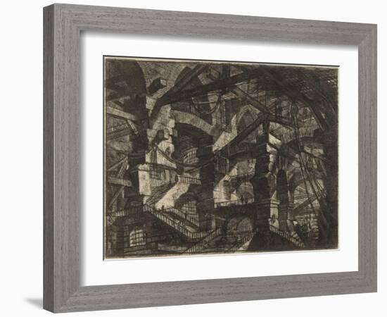 From the Series the Imaginary Prisons (Le Carceri D'invenzione) Par Piranesi, Giovanni Battista (17-Giovanni Battista Piranesi-Framed Giclee Print