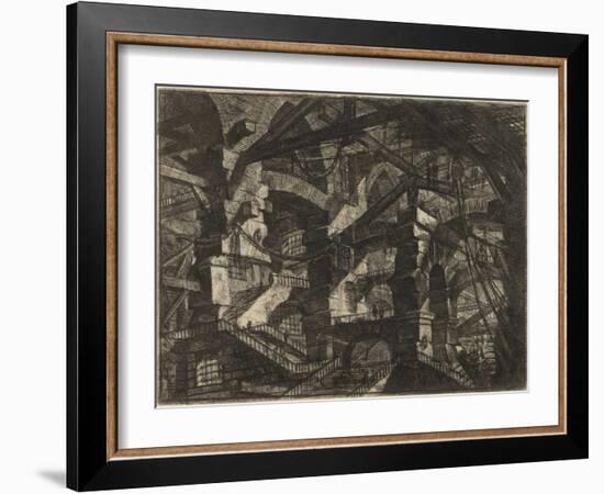 From the Series the Imaginary Prisons (Le Carceri D'invenzione) Par Piranesi, Giovanni Battista (17-Giovanni Battista Piranesi-Framed Giclee Print