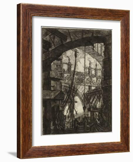 From the Series the Imaginary Prisons (Le Carceri D'invenzione) Par Piranesi, Giovanni Battista (17-Giovanni Battista Piranesi-Framed Giclee Print