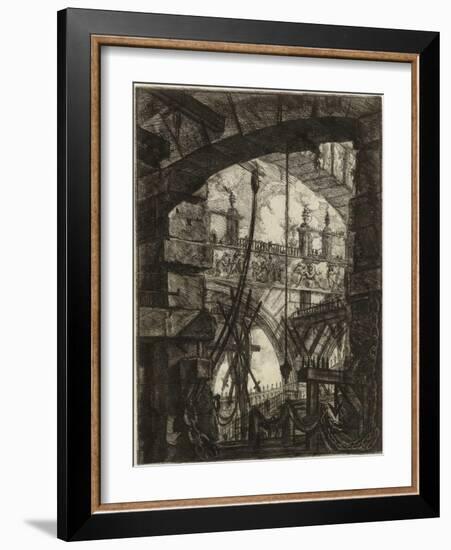 From the Series the Imaginary Prisons (Le Carceri D'invenzione) Par Piranesi, Giovanni Battista (17-Giovanni Battista Piranesi-Framed Giclee Print