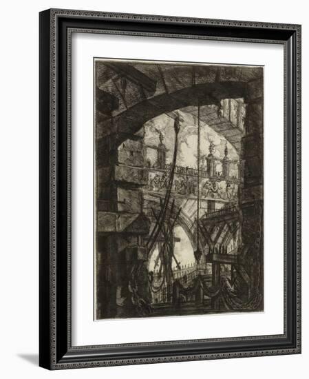 From the Series the Imaginary Prisons (Le Carceri D'invenzione) Par Piranesi, Giovanni Battista (17-Giovanni Battista Piranesi-Framed Giclee Print