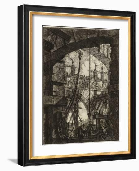 From the Series the Imaginary Prisons (Le Carceri D'invenzione) Par Piranesi, Giovanni Battista (17-Giovanni Battista Piranesi-Framed Giclee Print