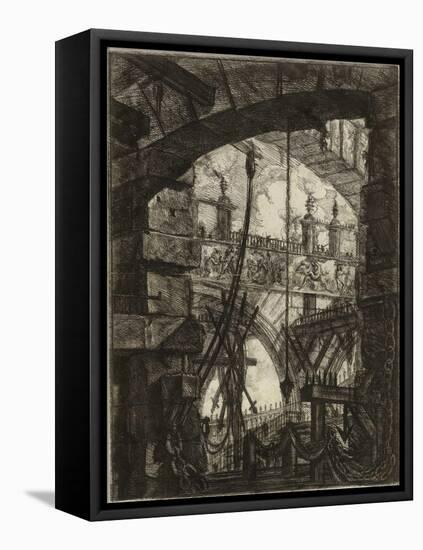 From the Series the Imaginary Prisons (Le Carceri D'invenzione) Par Piranesi, Giovanni Battista (17-Giovanni Battista Piranesi-Framed Premier Image Canvas