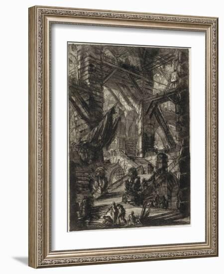 From the Series the Imaginary Prisons (Le Carceri D'invenzione) Par Piranesi, Giovanni Battista (17-Giovanni Battista Piranesi-Framed Giclee Print