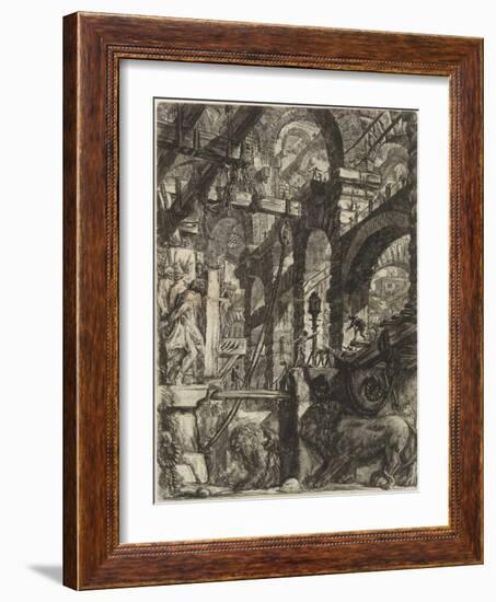 From the Series the Imaginary Prisons (Le Carceri D'invenzione) Par Piranesi, Giovanni Battista (17-Giovanni Battista Piranesi-Framed Giclee Print